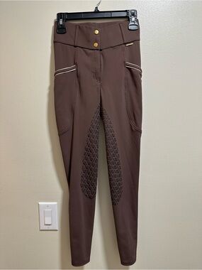 Horze Noelle Womens Full Seat Breeches - Chocolate Martini